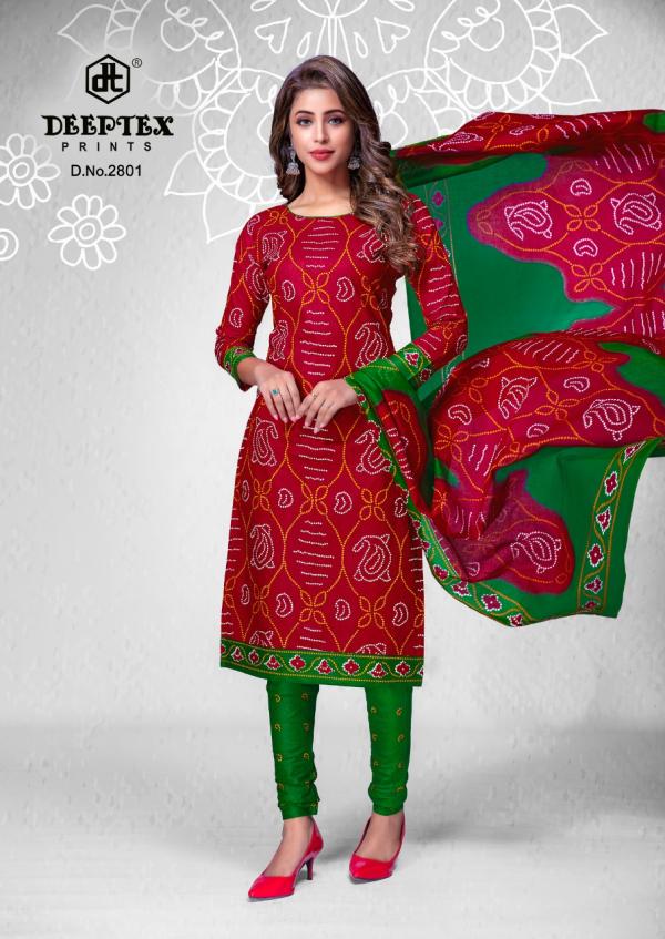 Deeptex Classic Chunnari Vol-28 Cotton Designer Exclusive Patiyala Dress Material